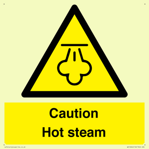 Caution Hot steam